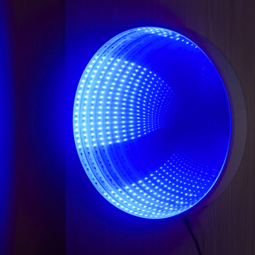 Interactieve Infinity Spiegel 60cm  met drukknoppen