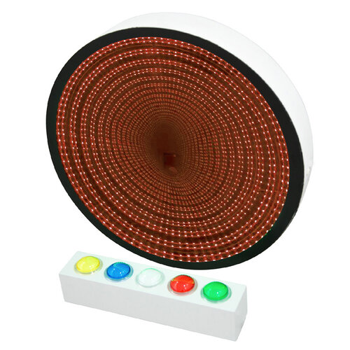 Interactieve Infinity Spiegel 60cm  met drukknoppen