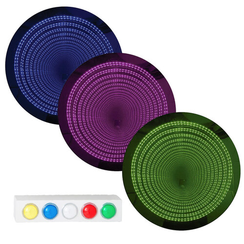 Interactieve Infinity Spiegel 60cm  met drukknoppen