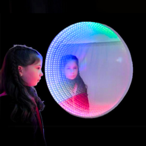 Interactieve Infinity Spiegel 60cm  met drukknoppen