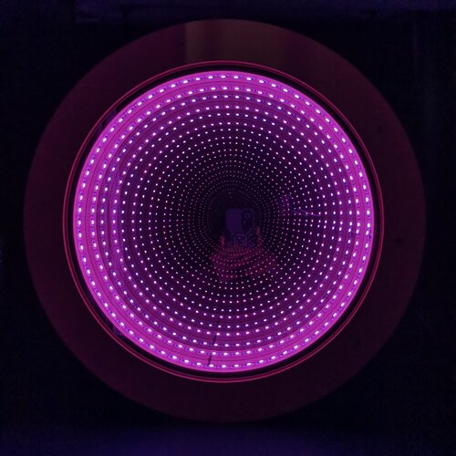 LED Infinity Light Mirror Tile with remote 50cm