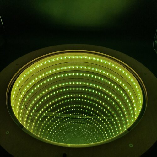 LED Infinity Light Mirror Tile with remote 50cm