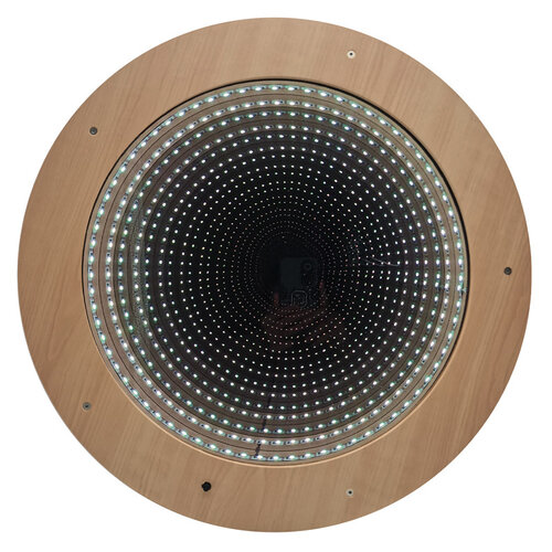 LED Infinity Light Mirror Tile with remote 50cm