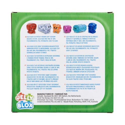 Jelly Blox Jelly Blox Farm Friends – 6 Zachte Sensorische Bouwblokken met Boerderijdieren Jelly Blox Jelly Blox Farm Friends – 6 Zachte Sensorische Bouwblokken met Boerderijdieren