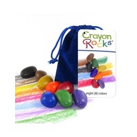 Crayon Rocks 8 waskrijtjes in fluwelen zakje