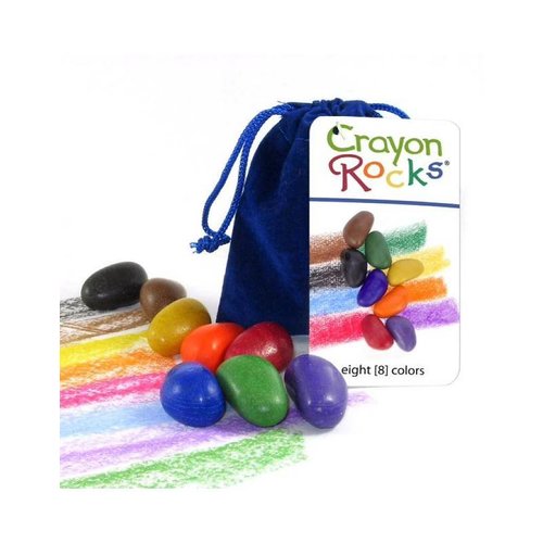 Crayon Rocks Crayon Rocks 8 waskrijtjes in fluwelen zakje