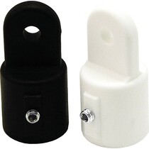 Kunststof eindstuk wit 19mm