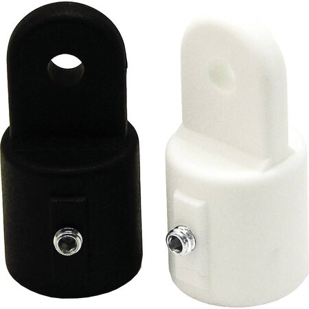 Kunststof eindstuk wit 19mm