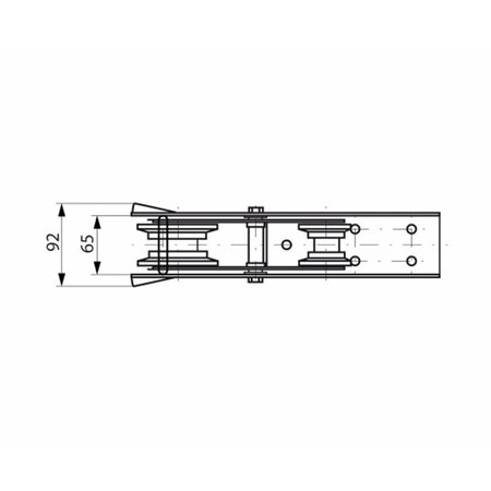 Boegroller scharnierend / RVS