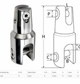 Wartelende ankerconnector RVS