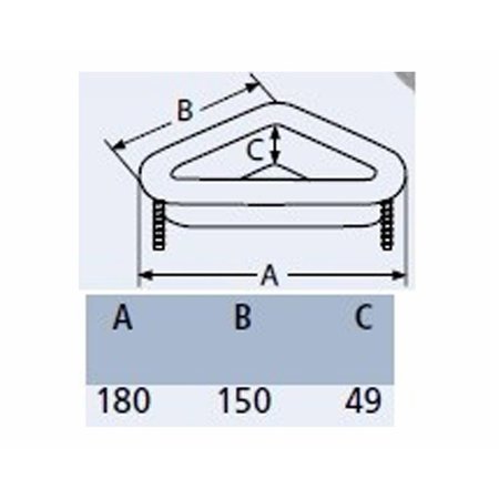 Kettingpijp RVS - Driehoekig