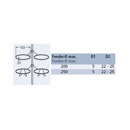 Fenderhouder klapbaar / RVS