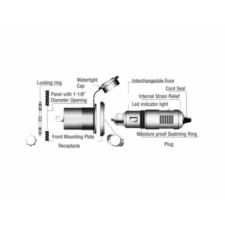 12 volt inbouw stopcontact