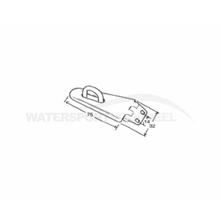 lindemann RVS Bakskistslot - 85 x 32 mm - AISI 316/316/TI