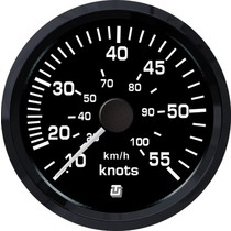 Uflex ultra black snelheidsmeter 65kts