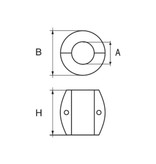 Talamex Aluminium Schroefas anode bolvorm