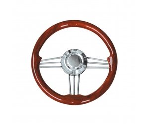 Vintage Interior Van Een Oude Auto Met Een Retro Dashboard En Een Stuurwiel In Een Pvc Bekleding Image201171677