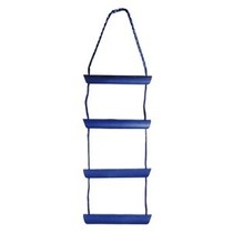 Touwladder met kunststof treden en synthetische lijn