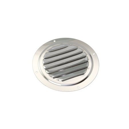 RVS Ventilatierooster rond met vliegenhor