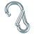 Karabijnhaak met grote opening / RVS