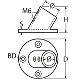 RVS Relingvoet - 60gr.