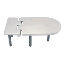 Scharnier met Schroefdraad - gegoten / RVS A4-AISI316 - 127x65mm