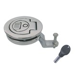 Luikring inbouw met slot / RVS