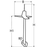 Lichtmast RVS 730mm