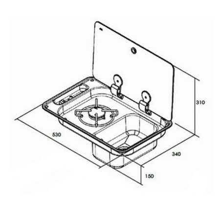 allpa Kooktoestel en spoelbak