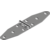 Staartscharnier vlak / RVS - 180 x 38 mm