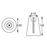 Plastimo Hangende anode aluminium