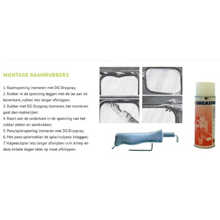 Peesrubber 4/5mm - Grijs