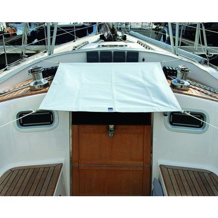 blue performance Kajuitingang doek