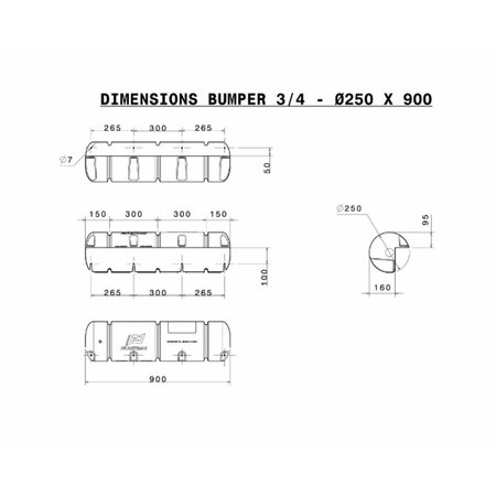 Plastimo Steigerfender Bumper® 3/4 rond