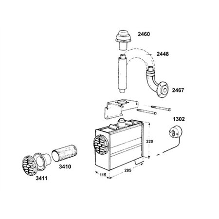 Wallas 1300 Paraffine verwarming 12V