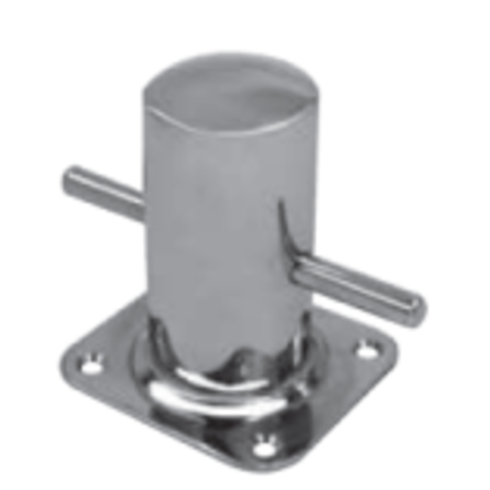 RVS bolder met voetplaat