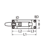 Overvalscharnier / RVS