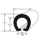 PVC U 205 Zwart