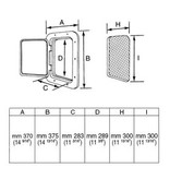 Inspectieluik uitwendig 370 x 375 mm