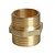Messing draadfitting dubbel nippel