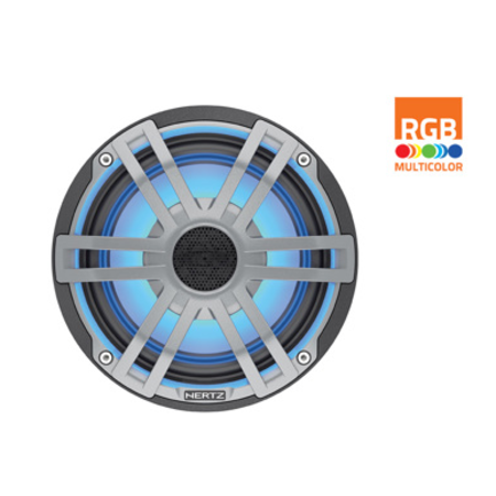 Hertz HEX 6.5 S-LD-G - 6.5" Marine Sport coax speakers grijs RGB LED, set van 2