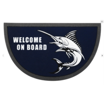 Bootmat welcome on board met vis