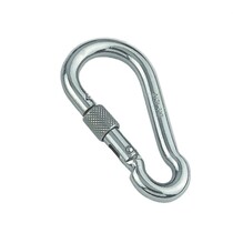 RVS Karabijnhaak met borgsluiting