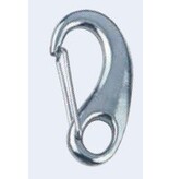 RVS karabijnhaak met oog en open arm