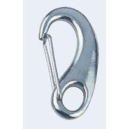 RVS karabijnhaak met oog en open arm