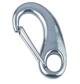 RVS karabijnhaak met oog en open arm