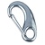 RVS karabijnhaak met oog en open arm