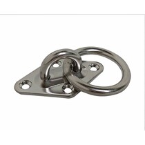 RVS Dekbeugel ruitvormig met ring