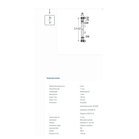 Wantspanner Gaffel / Gaffel RVS