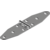 Staartscharnier vlak / RVS - 180 x 38 mm